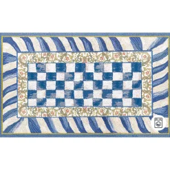 MacKenzie-Childs Truly Royal Check 3' x 5' Washable Rug| Rugs