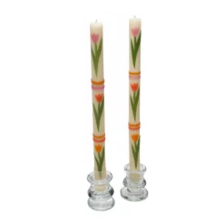 MacKenzie-Childs Tulip Dinner Candles, Set of 2| Spring|Candles & Fragrances