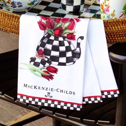MacKenzie-Childs Tulip Tea Kettle Dish Towel| Spring|Kitchen & Table Linens