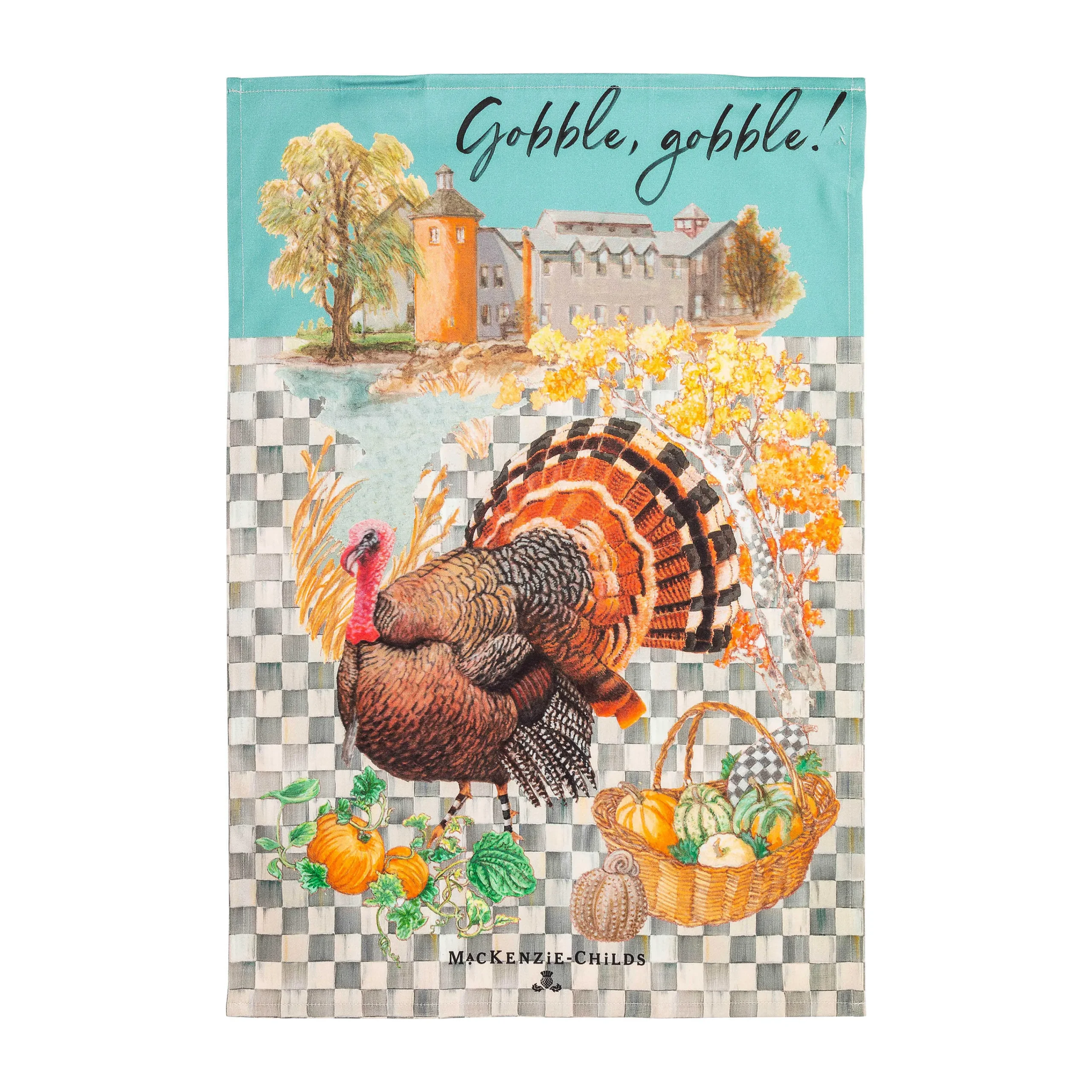 MacKenzie-Childs Turkey Dish Towel| The Fall Shop|Fall Entertaining