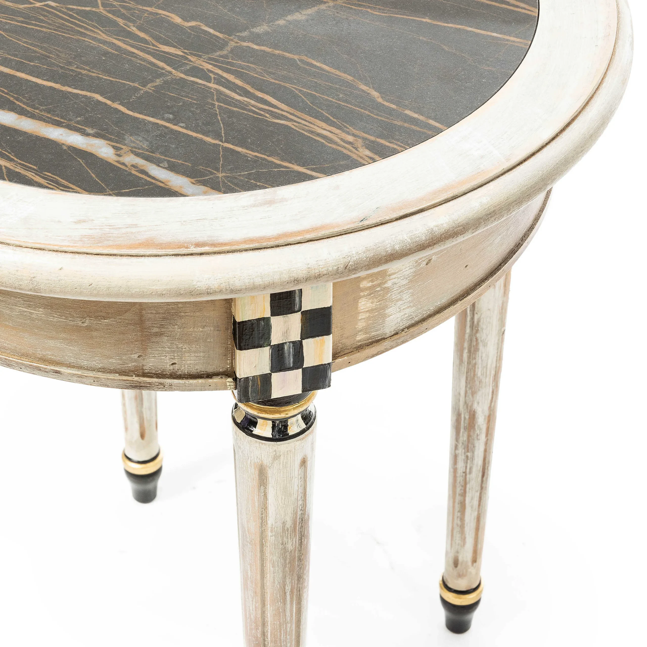 MacKenzie-Childs Tuscan Farm Round Accent Table| Entryway Furniture|Living Room