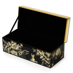 MacKenzie-Childs Twilight Toile Decorative Box with Gold Hinged Lid| Room Accents