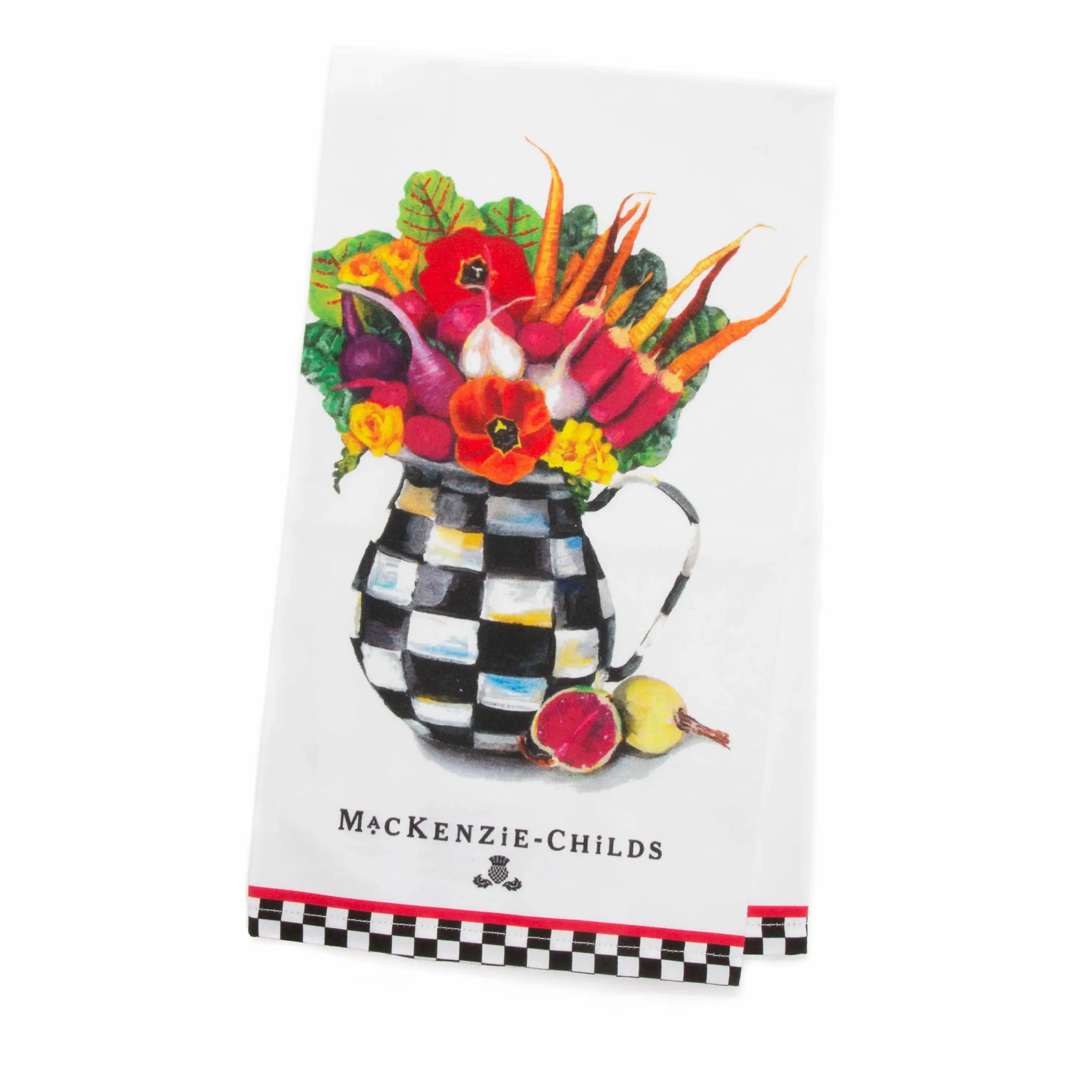 MacKenzie-Childs Vegetable Bouquet Dish Towel| Spring|Kitchen & Table Linens