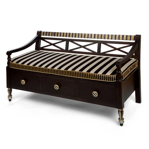 MacKenzie-Childs Vendage Bench| Storage Furniture|Living Room