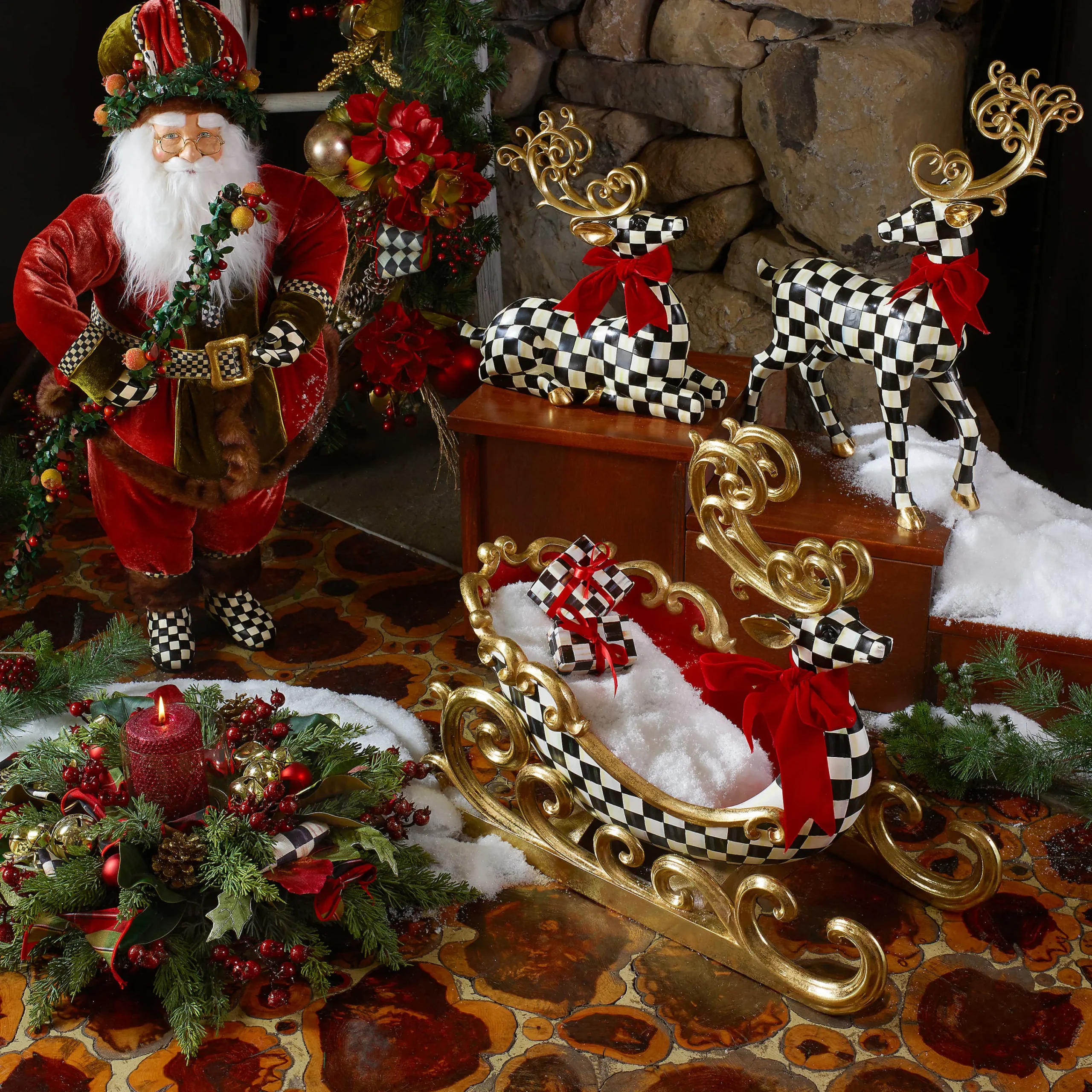 MacKenzie-Childs Westminster Resting Deer| Holiday|Room Accents
