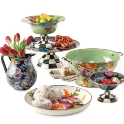 MacKenzie-Childs White Flower Market Abundant Bowl| Serveware