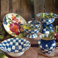 MacKenzie-Childs White Flower Market Abundant Bowl| Serveware