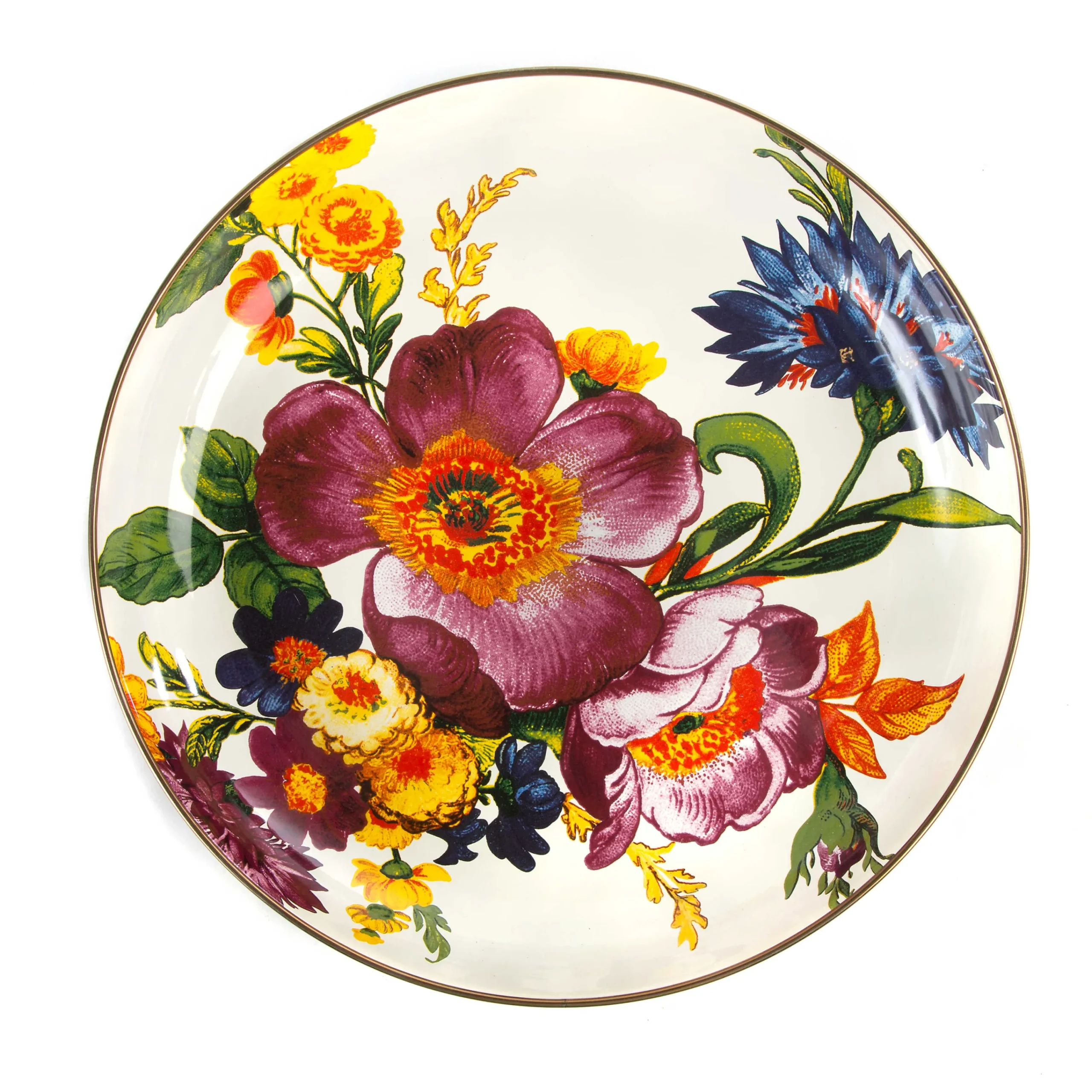 MacKenzie-Childs White Flower Market Abundant Bowl| Serveware