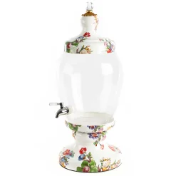 MacKenzie-Childs White Flower Market Beverage Hostess| Drinkware|Bar Entertaining