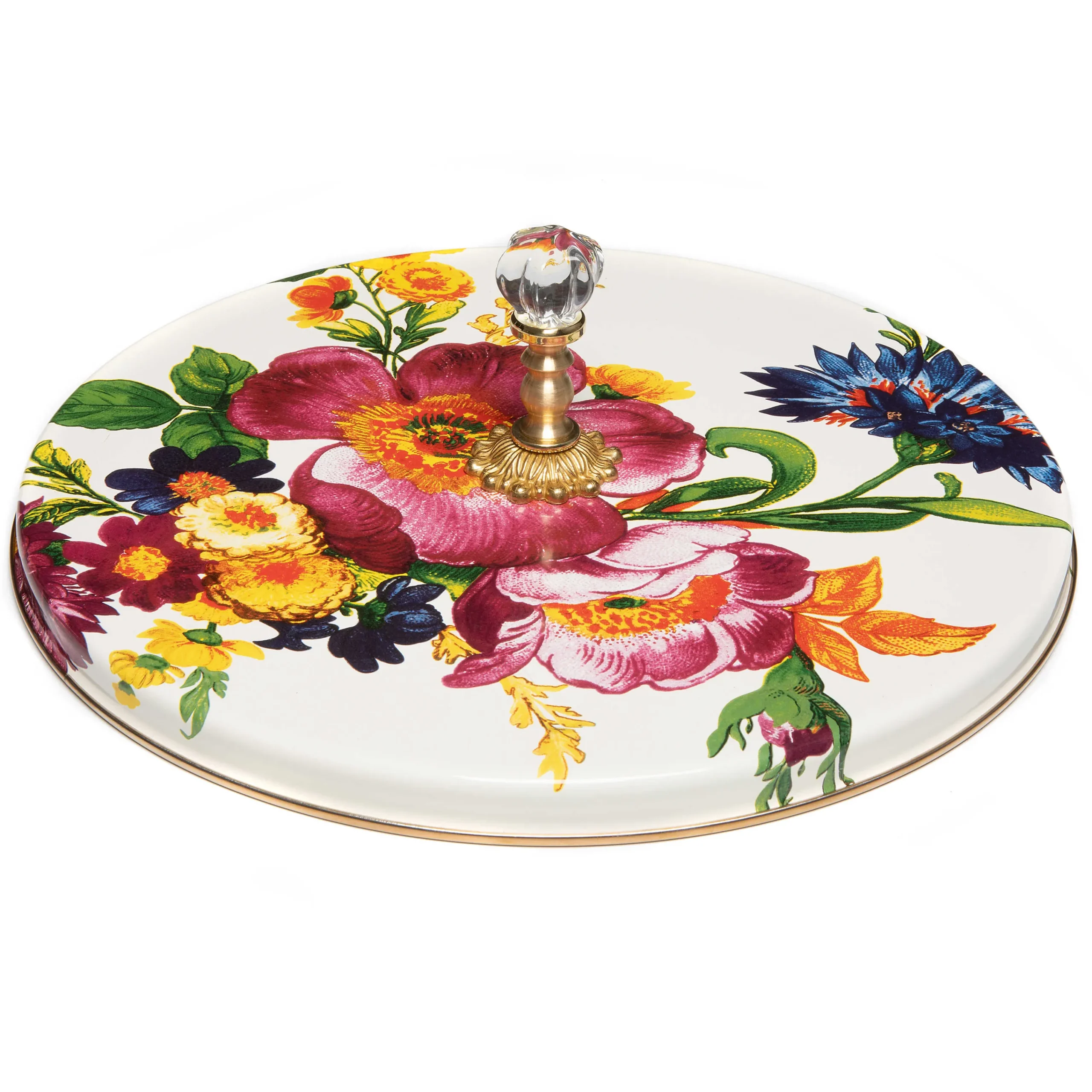 MacKenzie-Childs White Flower Market Cheese Course| Serveware