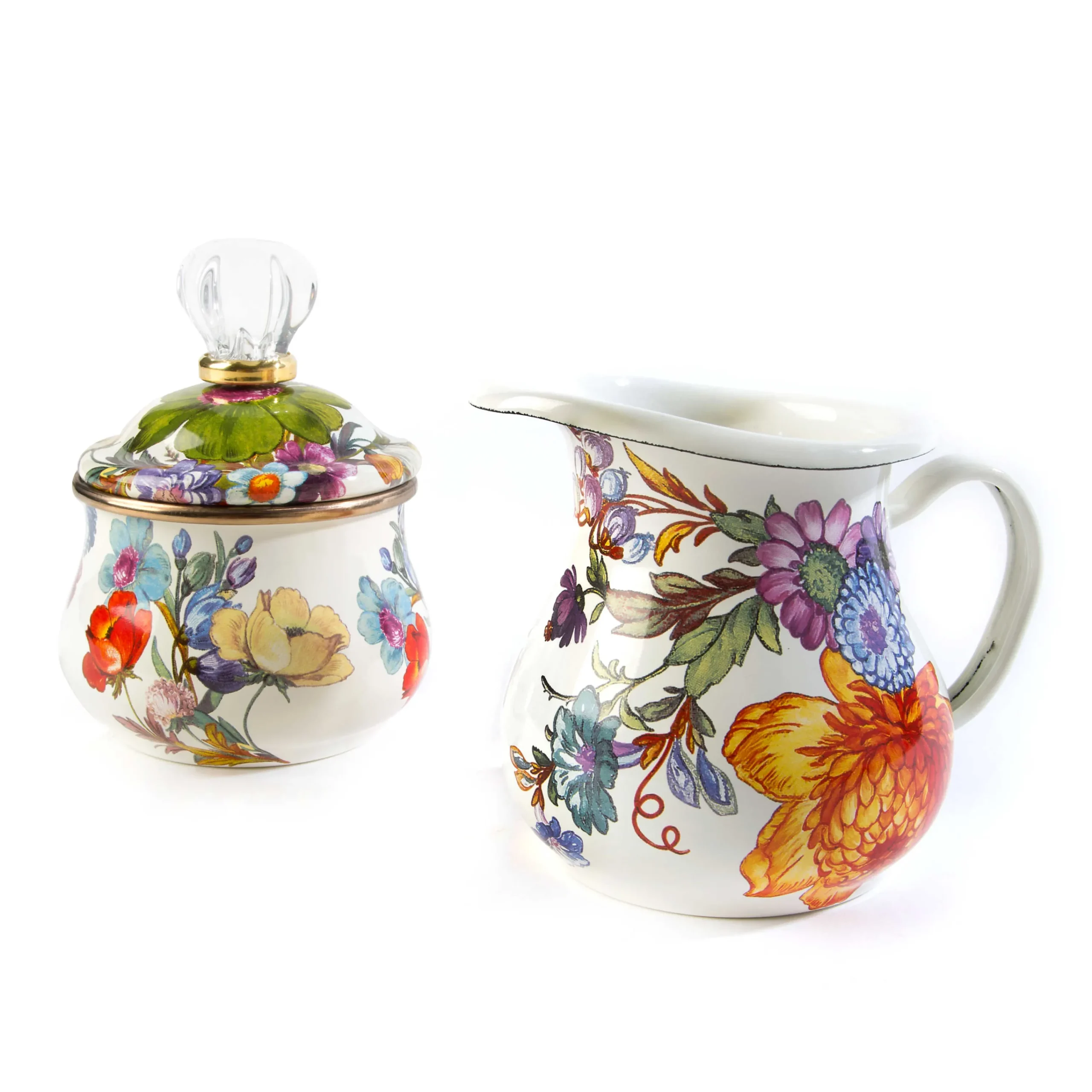 MacKenzie-Childs White Flower Market Creamer| The Coffee Shop|Serveware