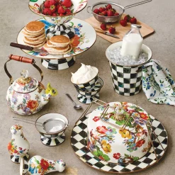 MacKenzie-Childs White Flower Market Large Compote| Serveware