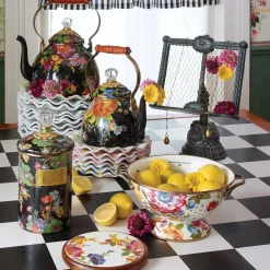 MacKenzie-Childs White Flower Market Large Colander| Kitchen Utensils & Tools