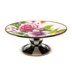 MacKenzie-Childs White Flower Market Mini Pedestal Platter| Serveware