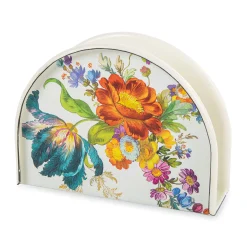 MacKenzie-Childs White Flower Market Napkin Holder| Serveware