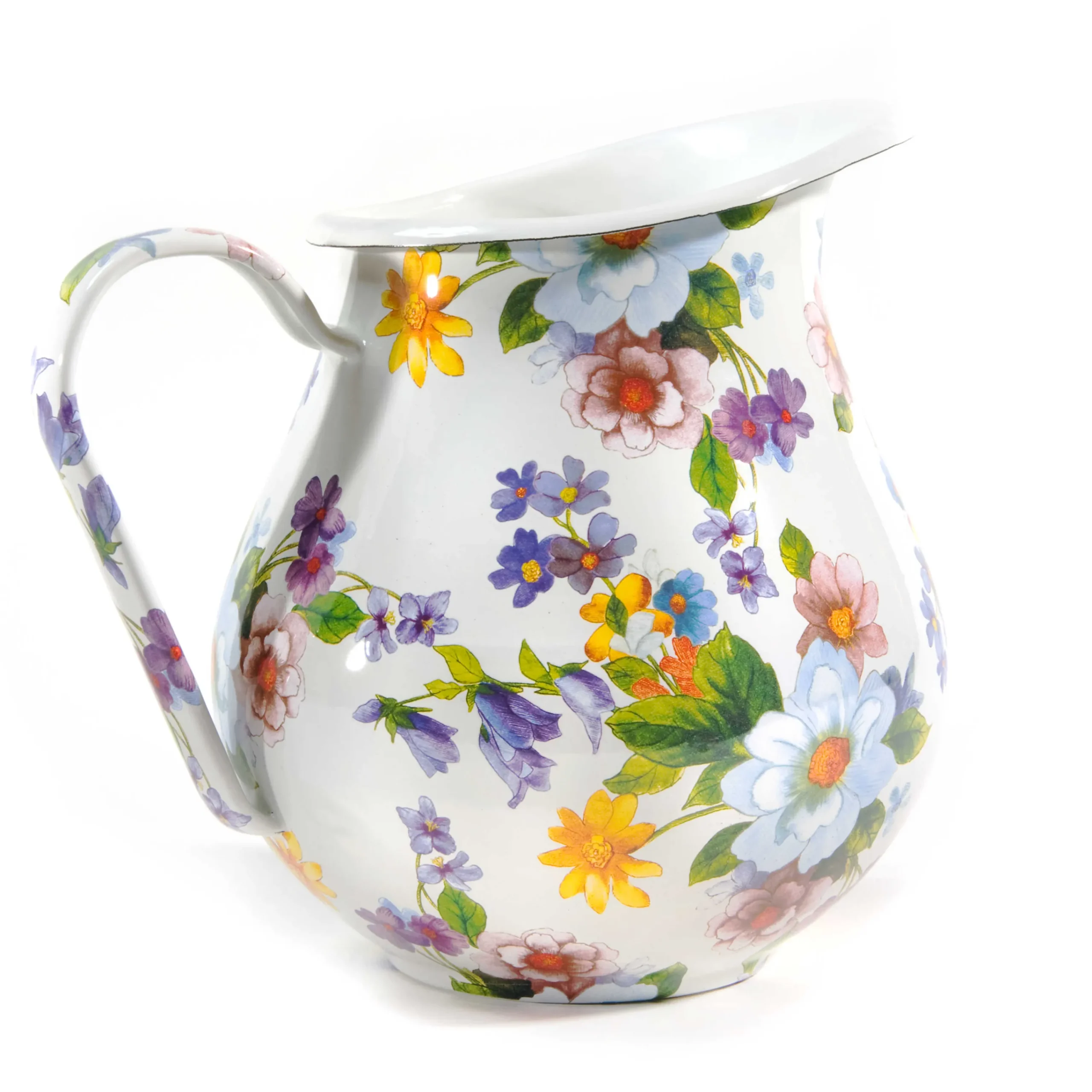 MacKenzie-Childs White Flower Market Pitcher| Serveware|Bar Entertaining