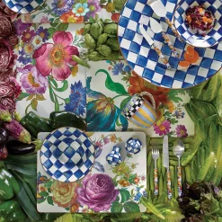 MacKenzie-Childs White Flower Market Placemats, Set of 4| Table Accessories|Kitchen & Table Linens
