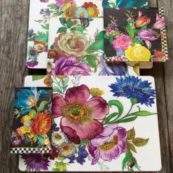 MacKenzie-Childs White Flower Market Placemats, Set of 4| Table Accessories|Kitchen & Table Linens
