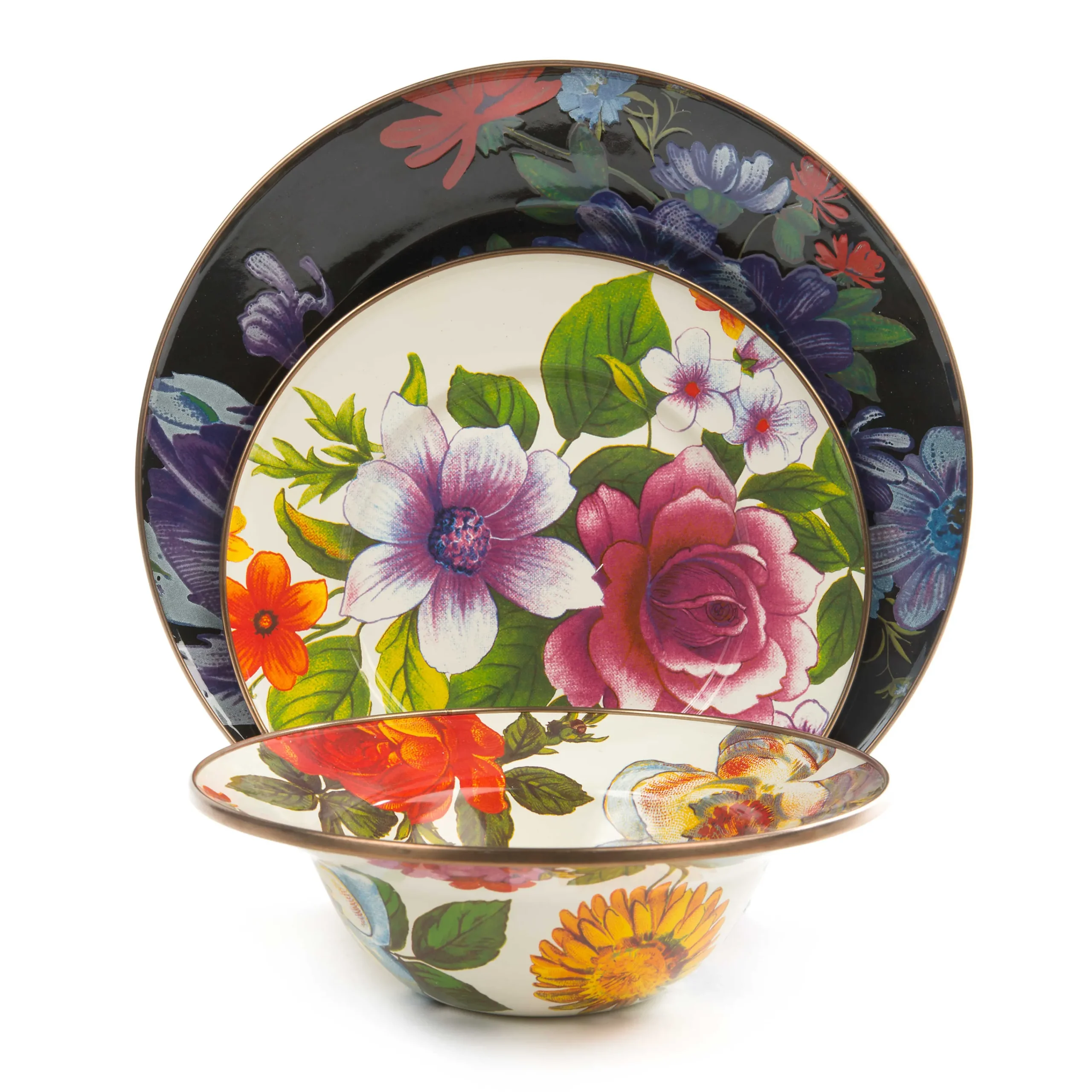 MacKenzie-Childs White Flower Market Salad/Dessert Plate| Dinnerware & Flatware