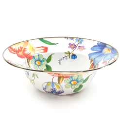 MacKenzie-Childs White Flower Market Serving Bowl| Serveware