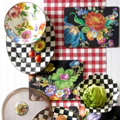 MacKenzie-Childs White Flower Market Serving Bowl| Serveware
