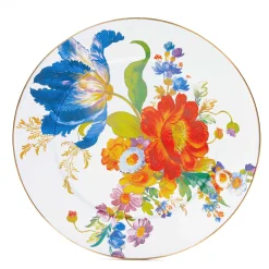 MacKenzie-Childs White Flower Market Serving Platter| Bar Entertaining|Serveware