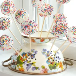 MacKenzie-Childs White Flower Market Small Colander| Kitchen Utensils & Tools