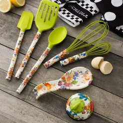 MacKenzie-Childs White Flower Market Spoon Rest| Kitchen Utensils & Tools