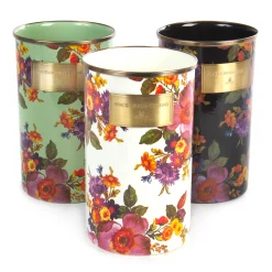 MacKenzie-Childs White Flower Market Utensil Holder| Kitchen Storage & Organization