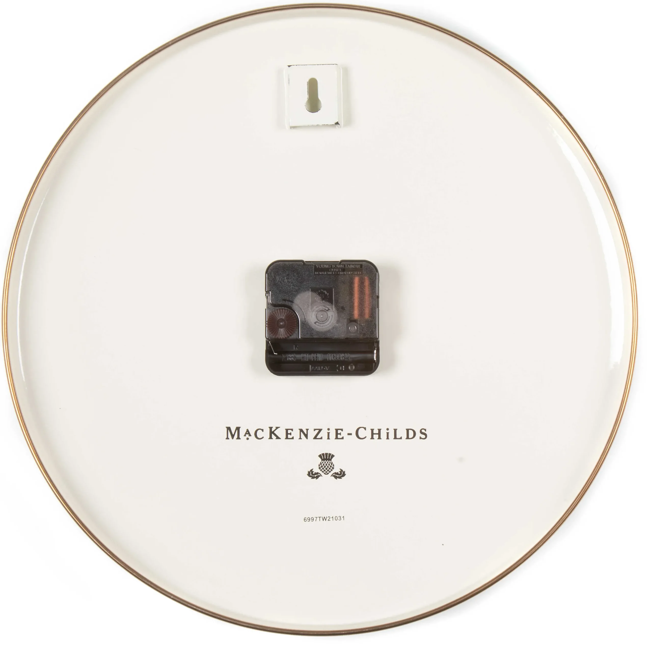 MacKenzie-Childs White Flower Market Wall Clock| Room Accents