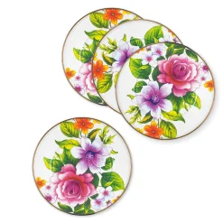 MacKenzie-Childs White Flower Market White Salad Plates, Set of 4| Kitchen & Dining Sets|Dinnerware & Flatware