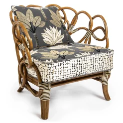 MacKenzie-Childs Wild Indoors Rattan Chair| Living Room