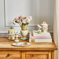 MacKenzie-Childs Wildflowers Bird Topiaries - Set of 2| Spring|Room Accents