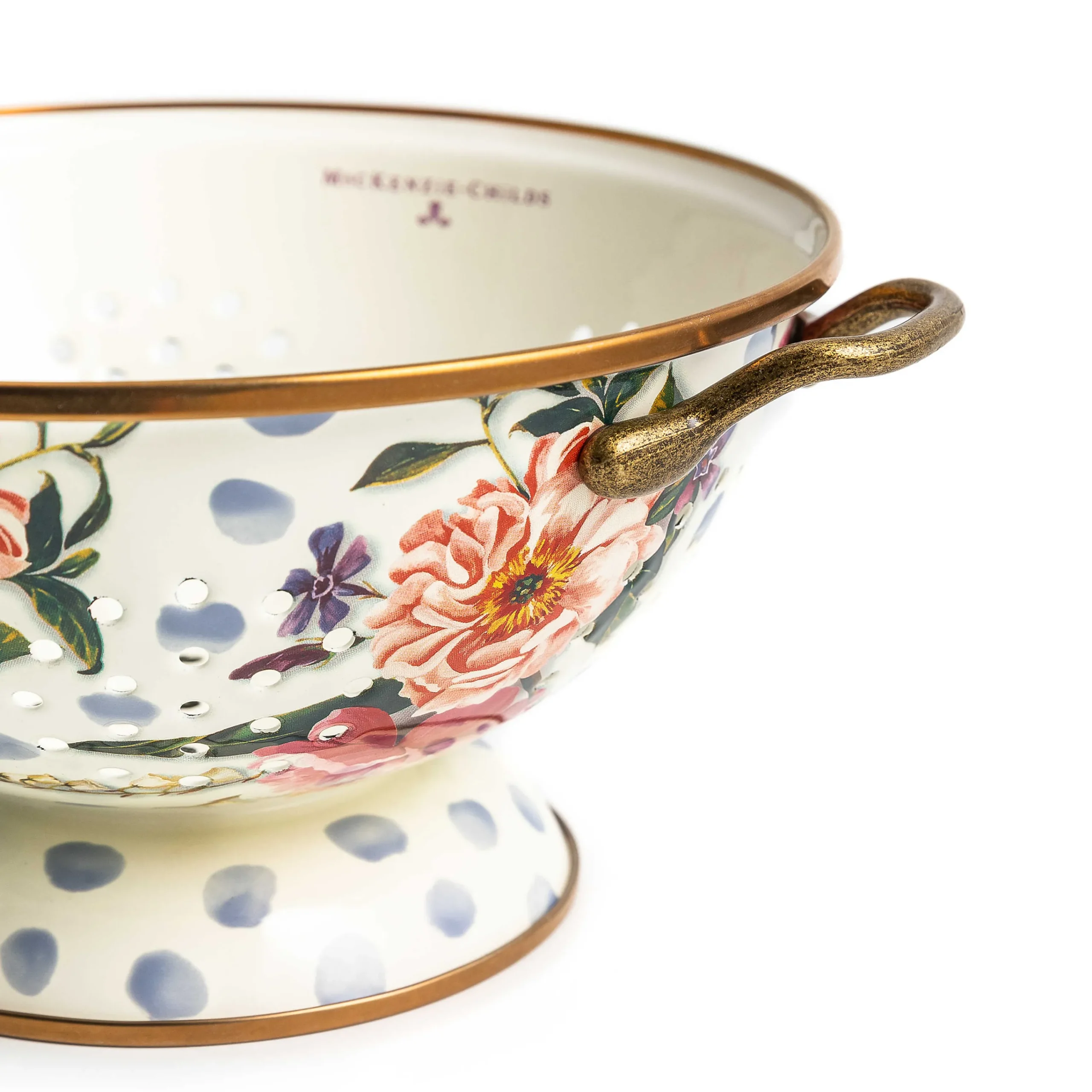 MacKenzie-Childs Wildflowers Blue Large Colander| Kitchen Utensils & Tools