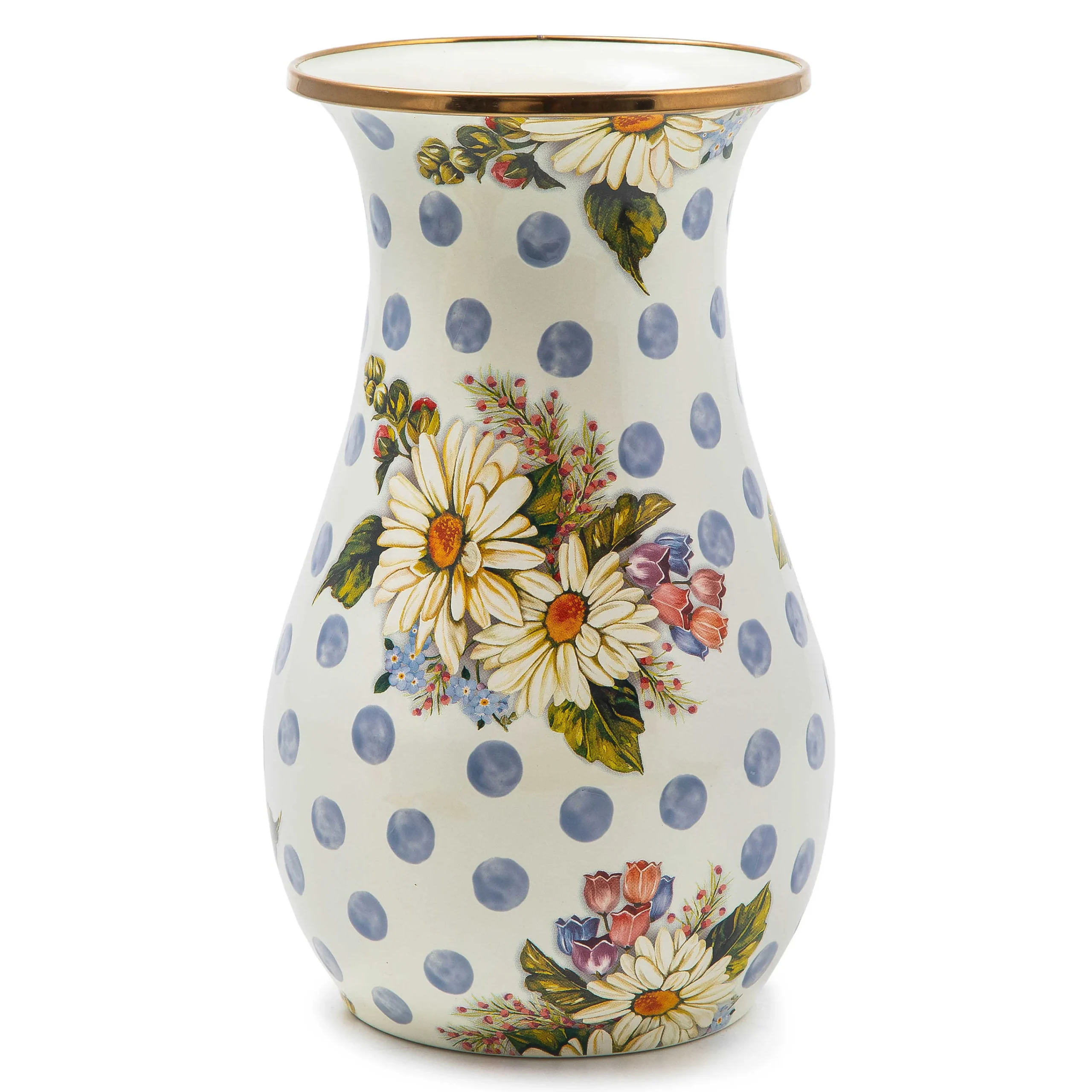 MacKenzie-Childs Wildflowers Blue Tall Vase| Spring|Greenery & Florals