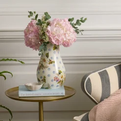 MacKenzie-Childs Wildflowers Blue Tall Vase| Spring|Greenery & Florals