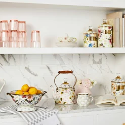 MacKenzie-Childs Wildflowers Green Large Canister| Kitchen Storage & Organization