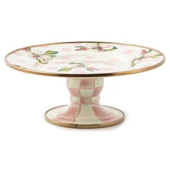 MacKenzie-Childs Wildflowers Pink Mini Pedestal Platter| Serveware