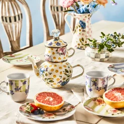 MacKenzie-Childs Wildflowers Yellow High Tea| Kitchen & Table Linens