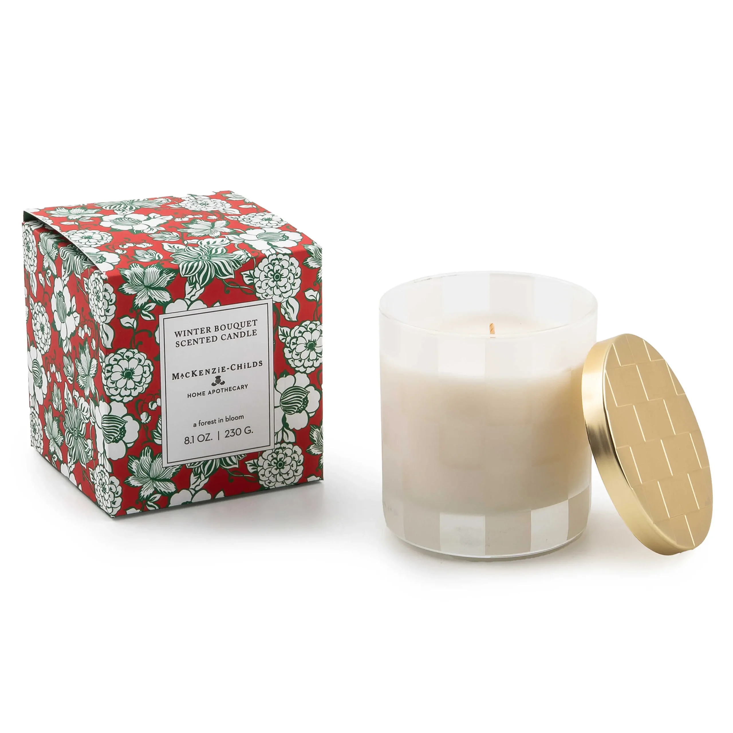 MacKenzie-Childs Winter Bouquet 8 oz. Candle| Candles & Fragrances|Bath & Bath Accessories